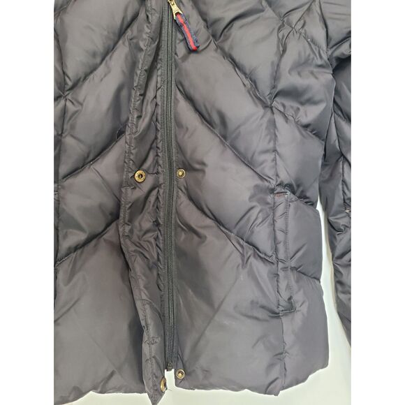 Tommy Hilfiger Black Puffer Jacket Women's S/P Down Fill Quilted Coat Red - Picture 4 of 6